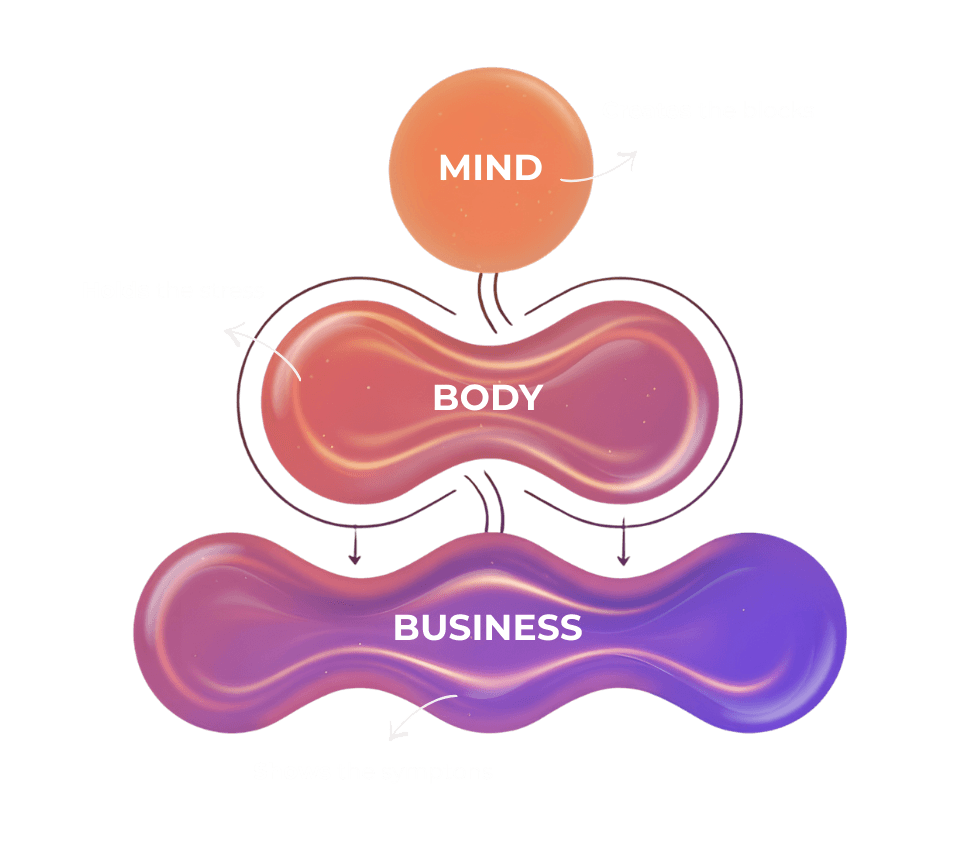 Mind, Body and Business system diagram